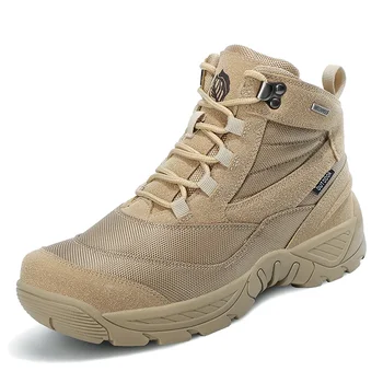 Новата Пролетно-Есенни Военни обувки, Улични Мъжки Туристически Обувки, Мъжки Тактически Армейските Ботильоны за Дезерты със Специално предназначение, Мъжки Работни обувки
