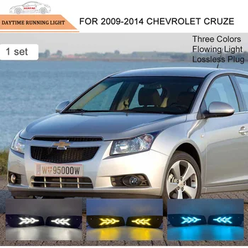 Автомобилен фенер на предната броня, led дневни светлини, автомобилните фарове за мъгла, трикольор лента за Chevrolet Cruze