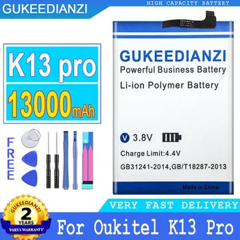 Преносимото батерия GUKEEDIANZI за Oukitel K13 Pro, батерия с голям капацитет, Безплатни инструменти с високо качество, на Новост, 13000 ма
