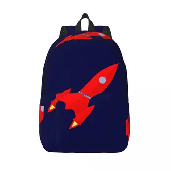 Училищен раница, ученическа раница, Мультяшная космическа ракета, раница на рамото, Чанта за лаптоп, училищен раница 0