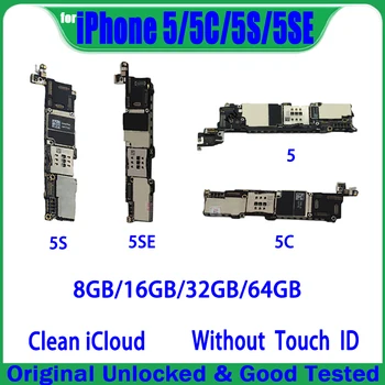 Безплатна Доставка Чист iCloud За iPhone 5 5C 5S 5SE 6 Plus 6S Plus дънната Платка Без Логическа заплата Touch ID Оригиналната дънна Платка за Отключване на 2