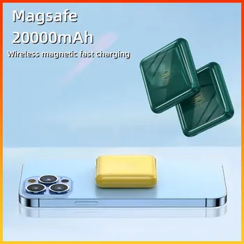 Mini Magsafe Power Bank 10000 ма, Компактен Преносим мобилен телефон, Външен източник на захранване, Безжична бързо Зареждане на Магнитен Блок за захранване