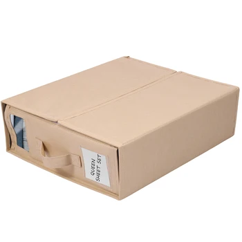 Кутия за съхранение чаршаф с дръжка Сгъваем Органайзер за чаршаф Органайзер за постелки от плат Оксфорд Голям капацитет за съхранение Чекмеджето за съхранение легла 1
