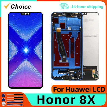 За Huawei Honor 8X LCD дисплей JSN-L22 със сензорен екран, цифров преобразувател в събирането на Huawei JSN-L21 Резервни части, дисплей