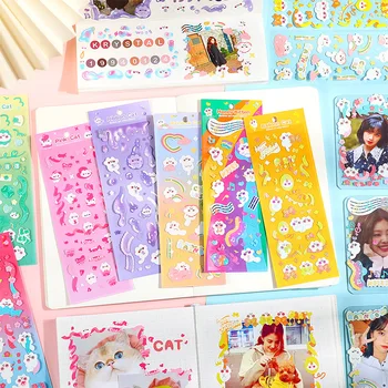 Пълен набор от стикери за дневник Bobo Journal в стил деко за scrapbooking, картички Kawaii Idol Kpop, училищни канцеларски материали, стикери на 