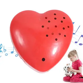 Диктофон във формата на сърце, мини диктофон, бутон за запис на реч, за деца, 30 секунди, звукова кутия за мека кукла-любимец