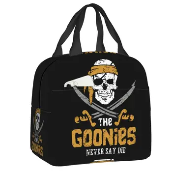 Чанта за обяд The Goonies, дамски чанти-хладилник, термоизолированный Обяд-бокс с черепа на Забавно-напълнени Роджър и пирати за деца, чанти за хранене за ученици