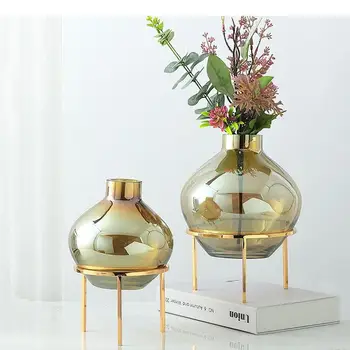 Креативна сферична стъклена ваза за хидропоника, Саксии за Цветя, украси за маса, Прозрачен Цветен режим, Ваза за Цветя