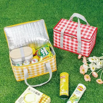 Сгъваема чанта за обяд, чанта за съхранение на прибори, туристическа чанта за съхранение на продукти, туристическа чанта за пикник кошница за пикник, термоизолированный бокс-хладилник