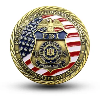 Монета обадя на ФБР на САЩ, Метална медал 