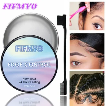 Восък за коса Edge Control за жени, гел за коса, екстремна фиксация за всички типове коса + Пяна за стилизиране на косата, пенка за къдрава коса, пяна за къдрава коса 4