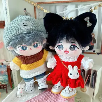 20cm памук кукла облекло пуловер Пуловер мини-шорти шапки облекло за печатни памучни аксесоари за кукли идол кукла украшение облекло