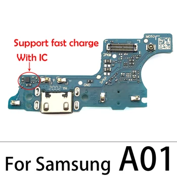 5 бр., USB Зарядно Устройство, кабел за зареждане на Пристанището Гъвкав Конектор Такса с Микро За Samsung А01 A03 Основната A032F A035U A04 A04E A04S A42 5G A03S 5