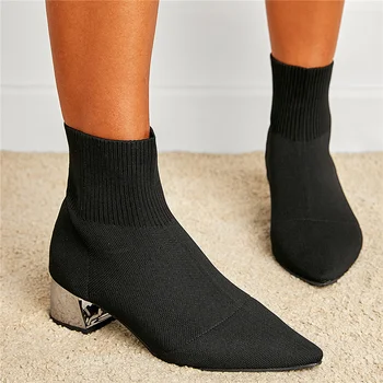 Дамски възли еластични обувки на висок ток 5 см, платформа с квадратна блок, ниски токчета, дамска мода, качествени обувки за майките, Обувки