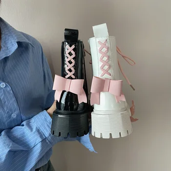 Зимните ботуши Дамски Обувки джоб С Кръгло Бомбе 2023 г., на Висок Ток в стил 