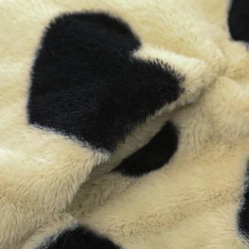 Модерно яке от овча вълна с принтом във формата на сърце, Дамско Зимно Гъст Топло палто с яка-часова, Дамски Свободна Руното горна дреха с цип от изкуствена кожа 5