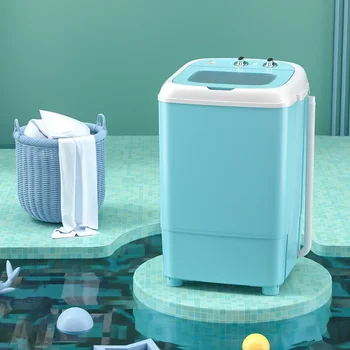 Мини електрическа перална машина за дома, 220 В, Детски битови Малки полуавтоматични четки за обувки и дрехи, перална машина с двойно предназначение