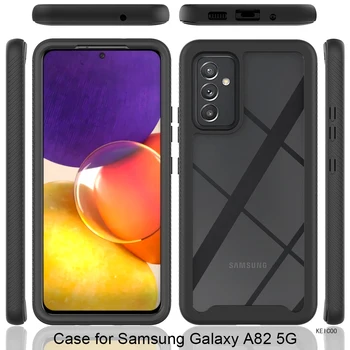 Гумен Корпус на Телефона за Samsung Galaxy A82 Quantum2 A72 A52S A20E 4G 5G Пръстови Отпечатъци Силиконова Защита от падане, Полупрозрачна Обвивка