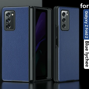Луксозен бизнес калъф за Samsung Galaxy Z Fold2 All-inclusive Взривозащитен калъф Vintage Cross Shell за Galaxy Z Fold 2 Case