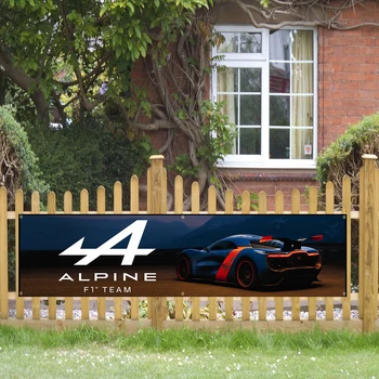 JohninBanner 60 * 240 банер с принтом Alpines за кола F1, вътрешна украса, Гобеленовый флаг състезателен автомобил