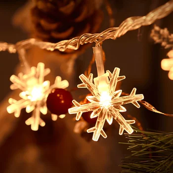 Led Снежинки, Малки Ночники, Сватбена Украса на Двора, Коледната Коледната сцена, Празнична атмосфера, Мигащи светлини 4