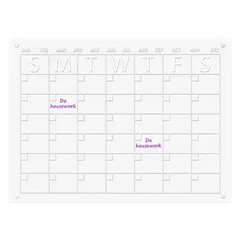 Прозрачен календар за хладилник Седмичен планер Магнитен хладилник Прозрачен хладилник Малък Планер Дъска графици, Списък със задачи включва 4