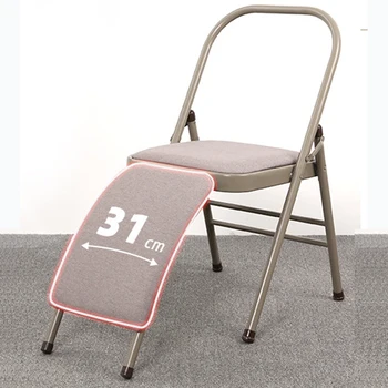 Помощен стол за практикуване на йога с широка опора за кръста, поставка за ръка с мек баланс, преобърнат стол
