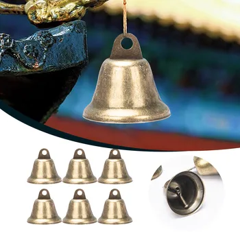 Камбаните на звънене звънене занаяти Мед Реколта Антично Злато окачен Метален Бронзов звънец крава Мини Съраунд Занаят селски Мед