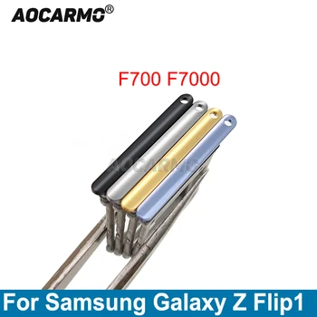 Aocarmo За Samsung Galaxy Z Flip1 F700 SM-F7000 СИМ-Карта на Притежателя на Слота за Сим-тава е Дубликат Част