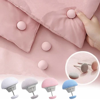 Стягане на копчета за завивки Мек текстилен материал Предпазва от изместване на одеяла, безопасни нескользящие клип за закрепване на кърпи във формата на гъби