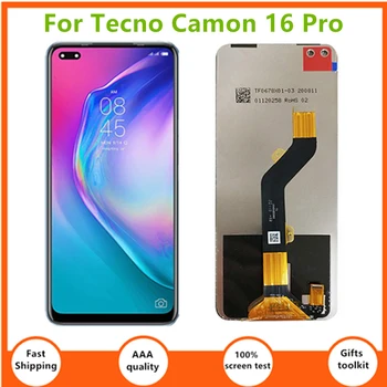 6,8 инч(и) За Tecno Camon 16 Pro CE8 LCD Екран е чувствителен на Допир Екран В Събирането на Дигитайзер За camon 16 pro LCD дисплей