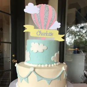 персонализирайте име, възраст, нагоре и далеч, топперы за торта за рожден ден с въздушно топка, украса на торта за детската душа, за украса на торта за сватбената торта