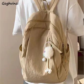 Раници Дамски Корейски ученически чанти голям капацитет Модни Чанти Harajuku Преносими Прости Студентски Крайградски пътувания Шик