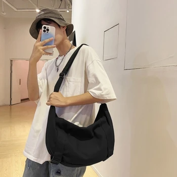 Модни холщовая чанта през рамо в японски стил за ежедневна употреба