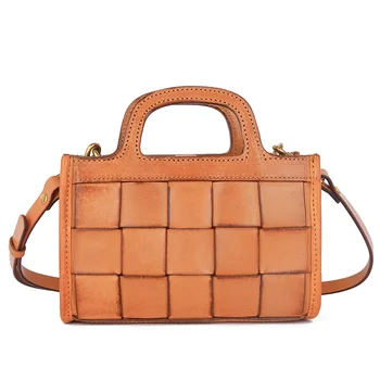 Чанта от естествена кожа, ширити, дизайн, дамски чанти-незабавни посланици, дамски модерна чанта през рамо, малка чанта-тоут