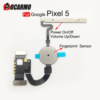За Google Pixel 5 Бутон за включване/изключване на звука Home е С датчик за пръстови отпечатъци Гъвкав кабел Touch ID Резервни части