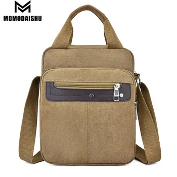 Мъжки ежедневни модни холщовая чанта 2021, мъжка чанта, ретро чанта през рамо, малка модна мъжка бизнес чанта-месинджър, чанти през рамо