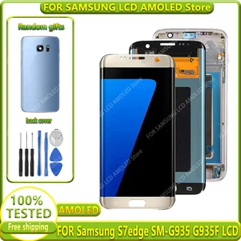 Висококачествен AMOLED LCD дисплей За Samsung Galaxy S7 Edge G935F SM-G935FD G935F LCD дисплей С touch Screen Digitizer В Събирането на Замяна