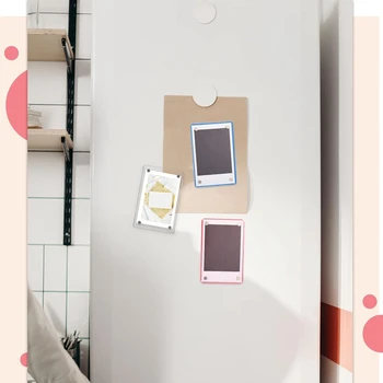 15 Бр Мини на двустранния магнит за хладилник в рамка за снимки Прозрачна Безрамочная рамка на дисплея 2