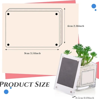 15 Бр Мини на двустранния магнит за хладилник в рамка за снимки Прозрачна Безрамочная рамка на дисплея 5