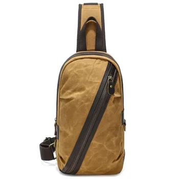 Ежедневни мъжки нагрудная чанта, нова холщовая чанта през рамо, преносим гърдите малка раница, ежедневни поясная чанта 0