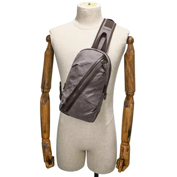 Ежедневни мъжки нагрудная чанта, нова холщовая чанта през рамо, преносим гърдите малка раница, ежедневни поясная чанта 5