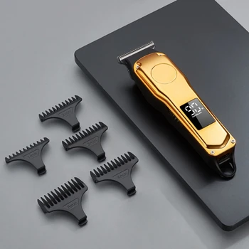 Златната машина за подстригване Акумулаторна Електрическа машина за рязане на брада Машинка за подстригване Самобръсначка Бръснене за мъже Нож