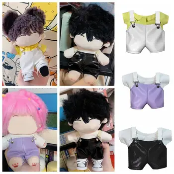 Комплект дрехи за кукли със собствените си ръце, сладки бебешки играчки, многоцветен гащеризон, тениска 20 см, ежедневни дрехи за кукли Idol