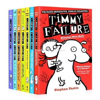 7 Книги в Поредицата Тими Failure Collection Детска Английска история, за четене на Детски Детектив Забавна глава Художествена литература