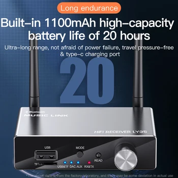 КПР 6 В 1 Bluetooth 5.3 Приемник Предавател и Оптичен Коаксиален AUX вход RCA USB TF Безжичен Аудиоадаптер Цифроаналоговый Конвертор 1