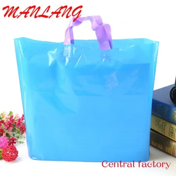 Рекламни печат на лого с размер 30 * 40 см, с дръжка, пластмасов чанта за пазаруване за поръчка 5