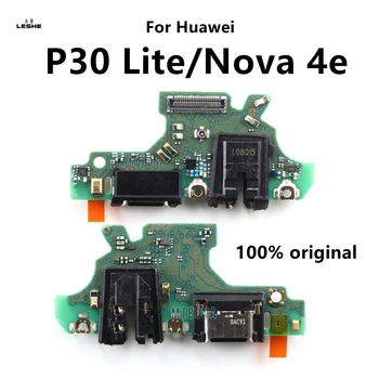 Оригиналът е за Huawei P30 Lite Nova 4e Конектор за докинг станция, Зарядно устройство, Micro USB Порт за зареждане на Гъвкав кабел Такса с микрофон