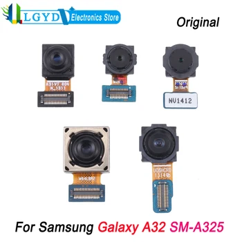 Оригиналния набор от Задните камери на камерата (дълбочина + макросъемка + Широка + Основната камера) + предна камера за Samsung Galaxy A32 SM-A325
