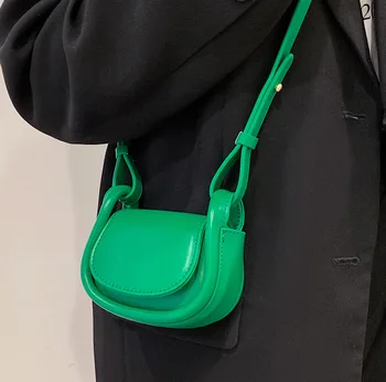 Дизайнерски преносим мини чанта, лятна сладко чанта през рамо цвят карамел